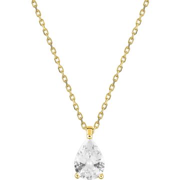 Collier Oxyde De Zirconium Or Jaune