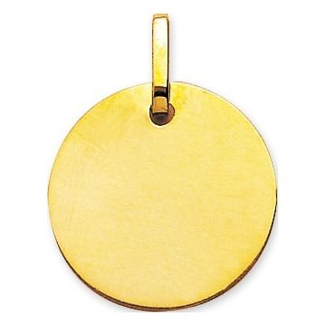 Plaque Ronde Or Jaune