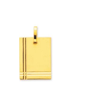 Plaque Rectangle Pm Or Jaune