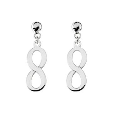 Boucles D'oreilles  Pendantes Infini Or Blanc