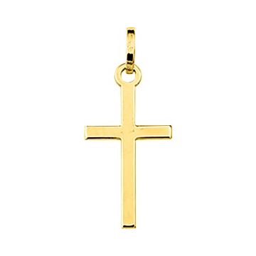 Croix Tout Métal Or Jaune