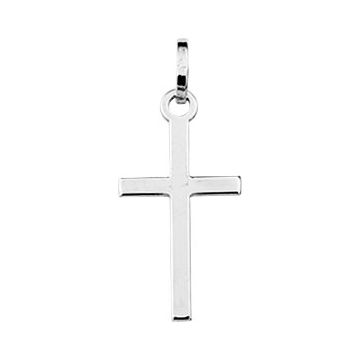 Croix Tout Métal Or Blanc