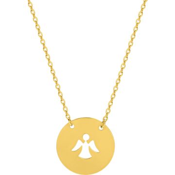 Collier Motif Ange Or Jaune