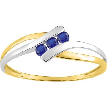 Bague Saphir Or Jaune+Rh