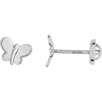 Boucles D'oreilles  Clou+Vis Or Blanc