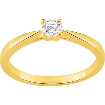 Solitaire Diamant 0.20ct Or Jaune