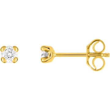Boucles D'oreilles  Clou Diamant 0.096 Or Jaune