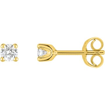 Boucles D'oreilles  Clou Diamant 0.15 Or Jaune