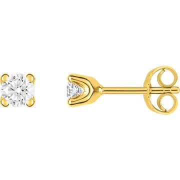 Boucles D'oreilles  Clou Diamant 0.25 Or Jaune