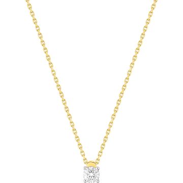 Collier Diamant 0.20 Bicolore Or750