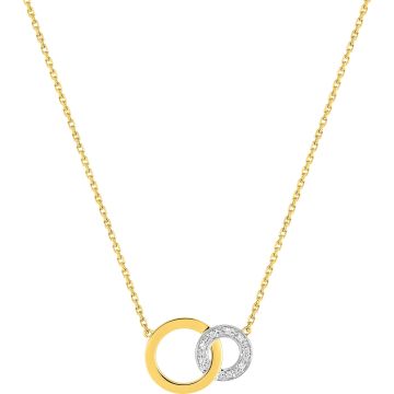 Collier Diamant 0.032 Bicolore Or750