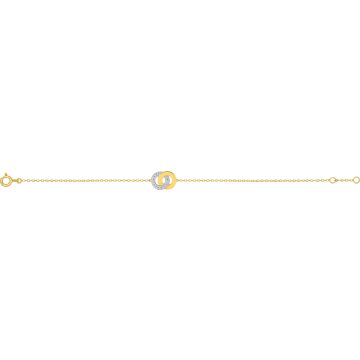 Bracelet Oxyde De Zirconium Or Jaune