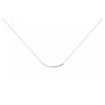 La Garçonne Diamants - Collier Argent 925, 1 Diamant 0.015Cts