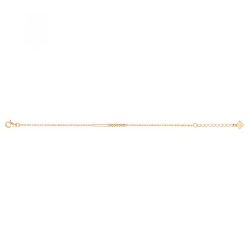 La Garçonne Diamants - Bracelet Plaqué Or Jaune 3M18K, 1 Diamant 0,015Cts 16+3Cm