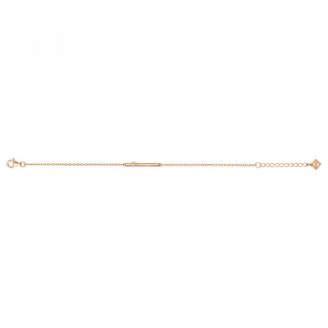 La Garçonne Diamants - Bracelet Plaqué Or Jaune 3M18K, 1 Diamant 0,015Cts 16+3Cm