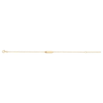 La Garçonne Diamants - Bracelet Plaqué Or Jaune 3M18K, 1 Diamant 0,015Cts 16+3Cm