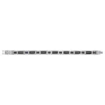 Phebus Homme - Bracelet Acier Cable Noir Laque Noire Petits Maillons 20+1.5Cm