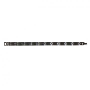 Phebus Homme - Bracelet Acier Ip Black Mat/Brillant 19.5+1.5Cm