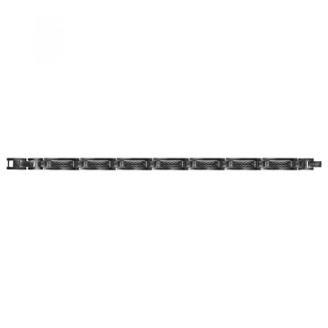 Phebus Homme - Bracelet Acier Vintage Cable Noir-19,5+1,5Cm Double Fermoir