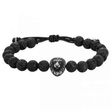 Phebus Legend - Bracelet Acier Lave Noir-Refgl.16-24Cm
