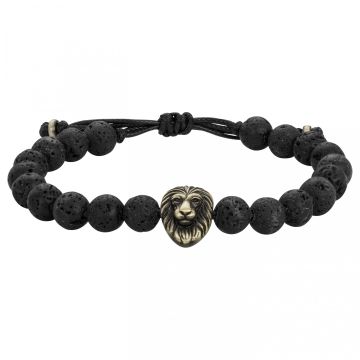 Phebus Legend - Bracelet Acier Lave Noir-Refgl.17-24Cm