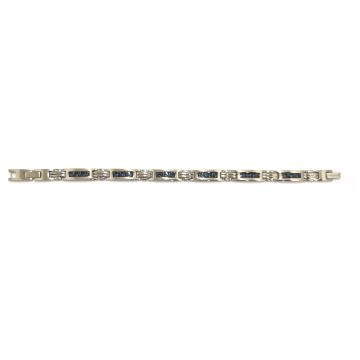 Phebus Homme - Bracelet Acier Et Carbone Bleu-19+1,5Cm