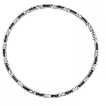 Phebus Homme - Collier Acier/Carbone 50+5Cm