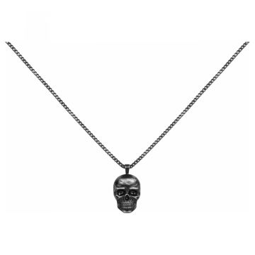 Phebus Legend - Legend Collier Acier Tete De Mort Pvd Noir Vintage