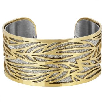 Phebus Acier - Bangle Ip Gold Glitter Blanc Diamants M.60