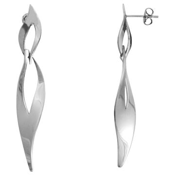 Phebus Acier - Boucles D'Oreilles Acier Pendantes