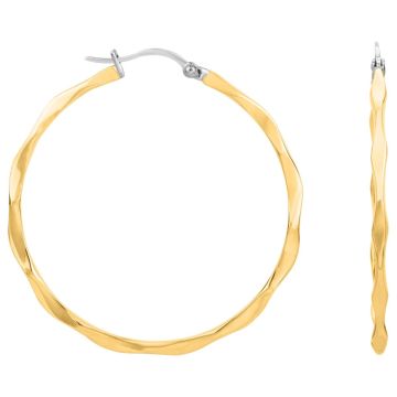 Phebus Acier - Creole Acier Femme Diamants M.40Mm Ip Gold