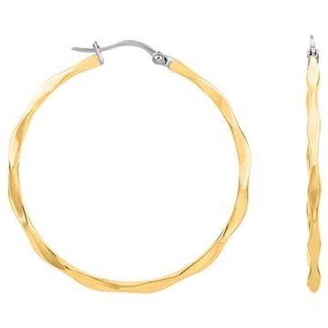 Phebus Acier - Creole Acier Femme Diamants M.25Mm Ip Gold