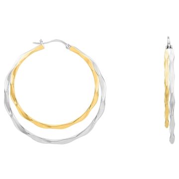 Phebus Acier - Creole Acier Femme Diamants M.25-35 Bicolor Gold