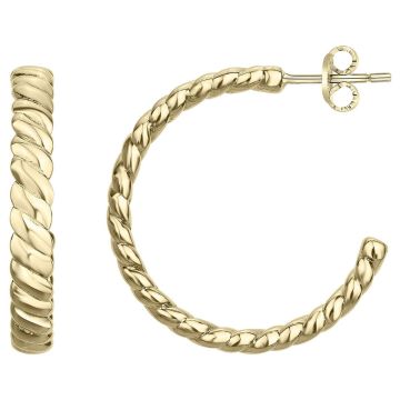 Phebus Acier - Boucles D'Oreilles Acier Et Ip Jaune