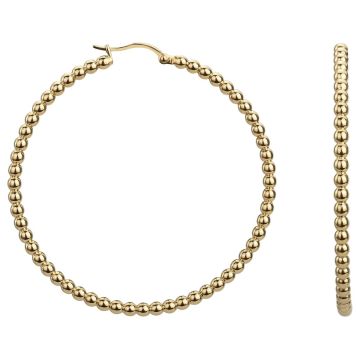 Phebus Acier - Boucles D'Oreilles Creoles Acier Ipg-Diamants M.35Mm