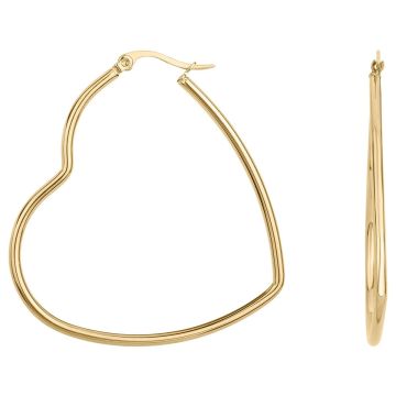 Phebus Acier - Boucles D'Oreilles Creoles Acier Ipg-Diamants M.50Mm