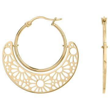 Phebus Acier - Boucles D'Oreilles Creoles Acier Ipg