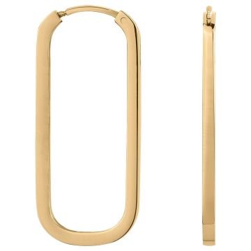 Phebus Acier - Boucles D'Oreilles Creoles Acier Ipg-30Mm