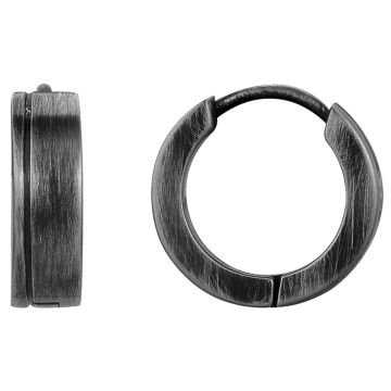 Phebus Homme - Boucles D'Oreilles Acier Ip Vintage