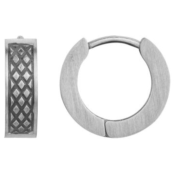 Phebus Homme - Boucles D'Oreilles Acier Ip Vintage