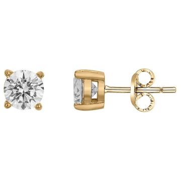 Phebus Homme - Boucles D'Oreilles Puces Acier Ipg Et 2 Oxydes De Zirconium -6Mm