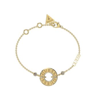 Bracelet acier doré cercle et zircons cubiques