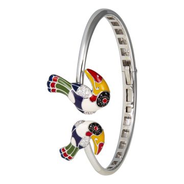 Jonc Mini Toucan Argent 925 + Oxydes De Zirconium