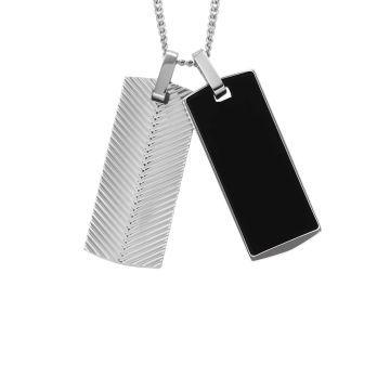Collier Fossil homme Linear Texture