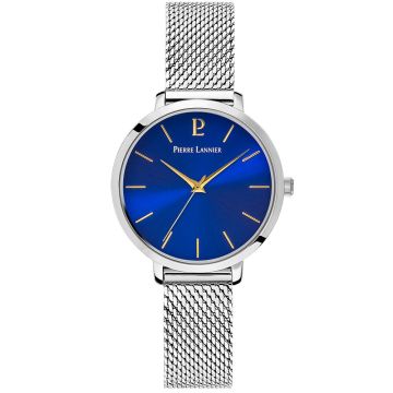 Montre Femme CHOUQUETTE Cadran Bleu Bracelet Acier milanais Argenté