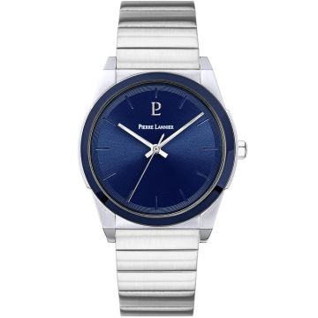 Montre Homme CANDIDE Cadran Bleu Bracelet Acier Argenté