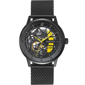 Montre Homme PADDOCK Cadran Noir Bracelet Acier milanais Noir