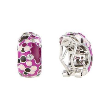 Boucles Oreilles Argent Laque + Oxyde de zirconium