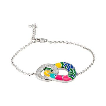 Bracelet Fidji Argent 925 + Oxydes 15cm + Ext