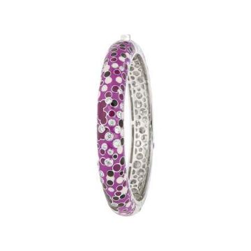 Bracelet Jonc Argent Laque + Oxyde de zirconium